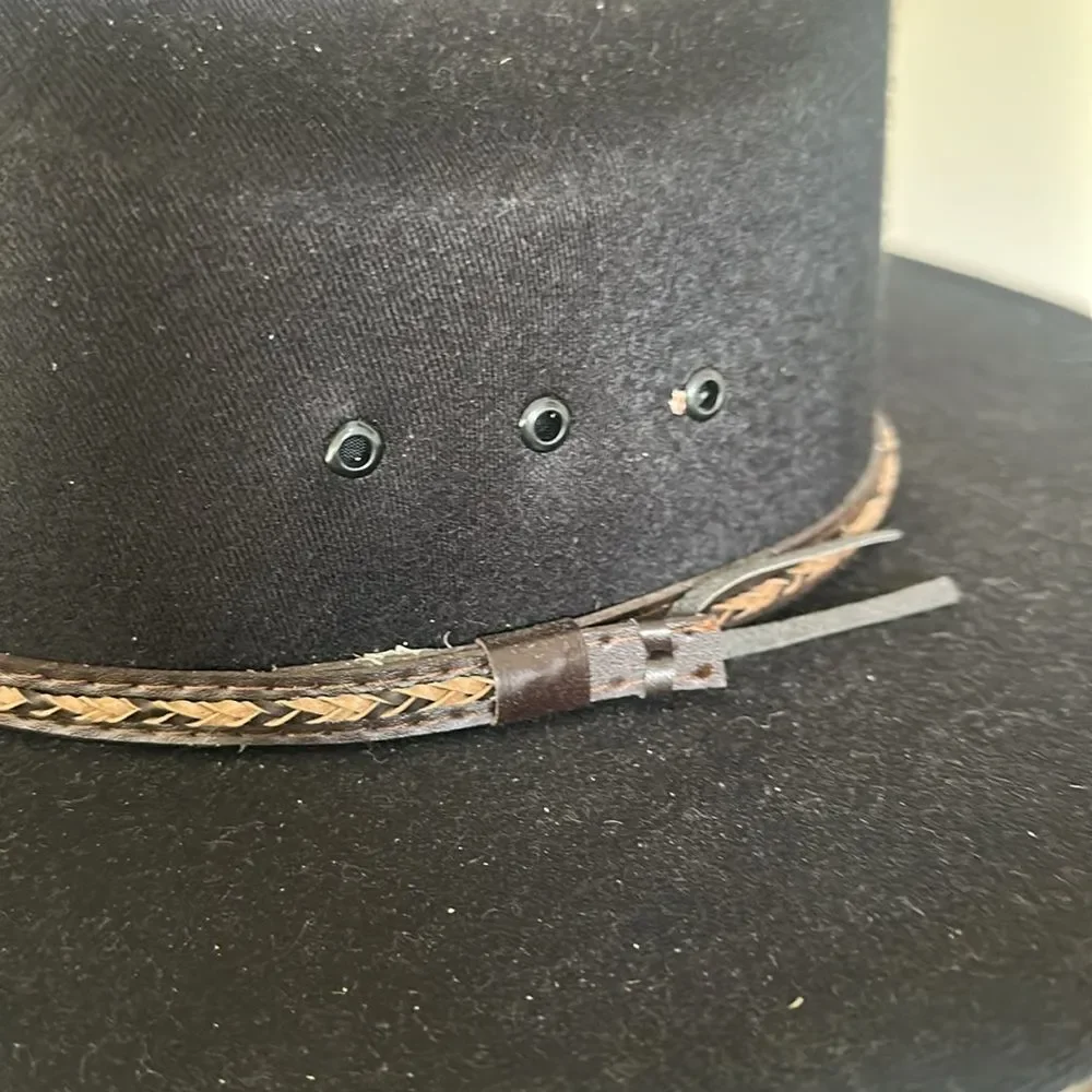 Lone Star Black Unisex Western Cowboy Hat M